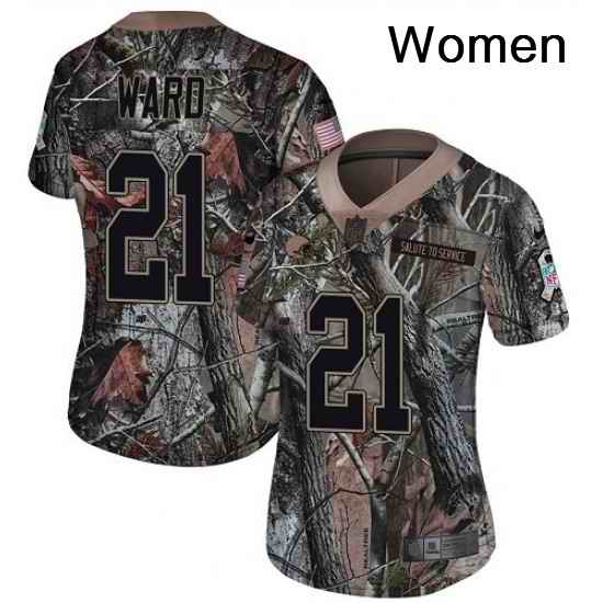 Womens Nike Cleveland Browns 21 Denzel Ward Limited Camo Rush Realtree NFL Jersey